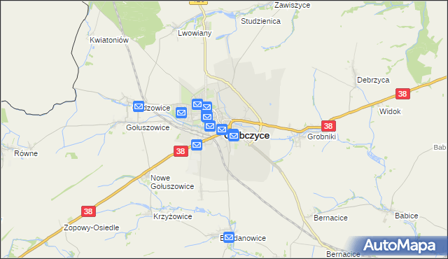 mapa Głubczyce, Głubczyce na mapie Targeo