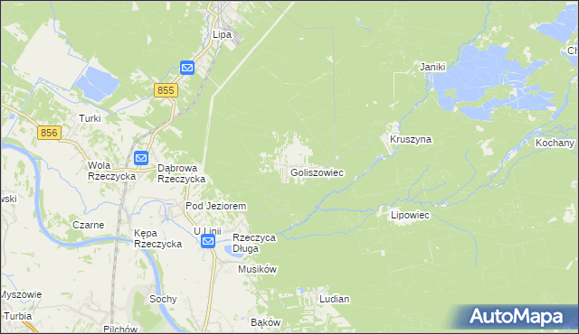 mapa Goliszowiec, Goliszowiec na mapie Targeo