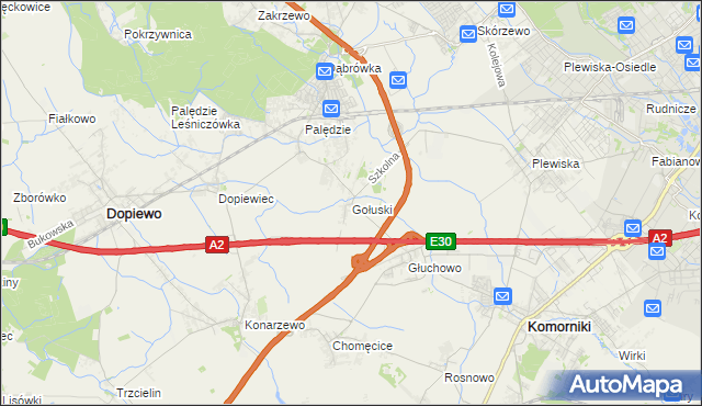 mapa Gołuski, Gołuski na mapie Targeo