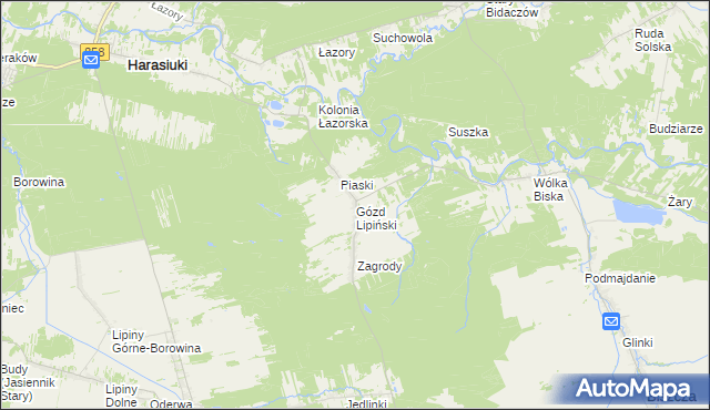 mapa Gózd Lipiński, Gózd Lipiński na mapie Targeo