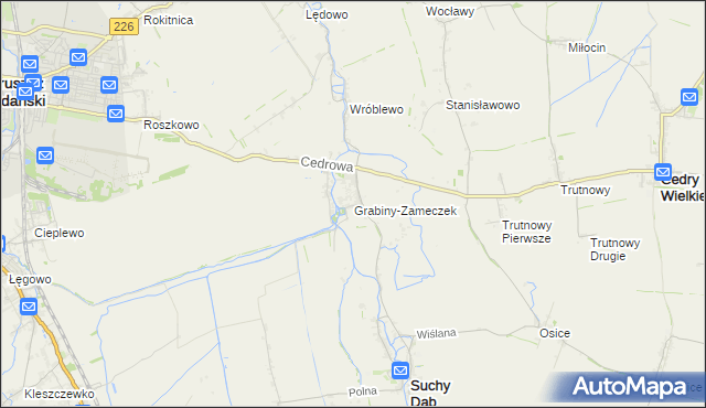mapa Grabiny-Zameczek, Grabiny-Zameczek na mapie Targeo