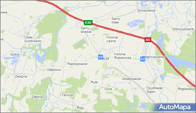 mapa Gracze, Gracze na mapie Targeo