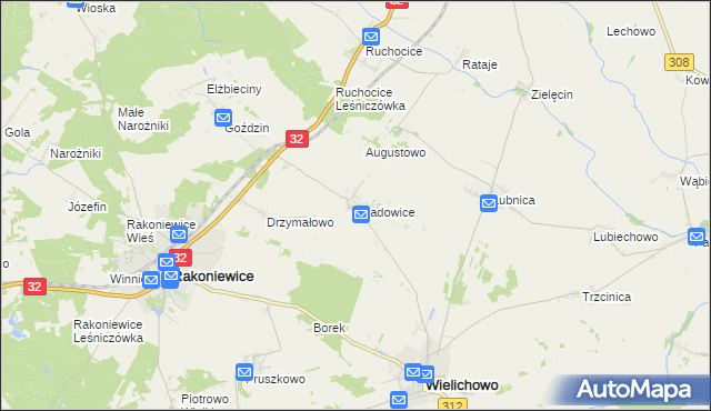 mapa Gradowice, Gradowice na mapie Targeo