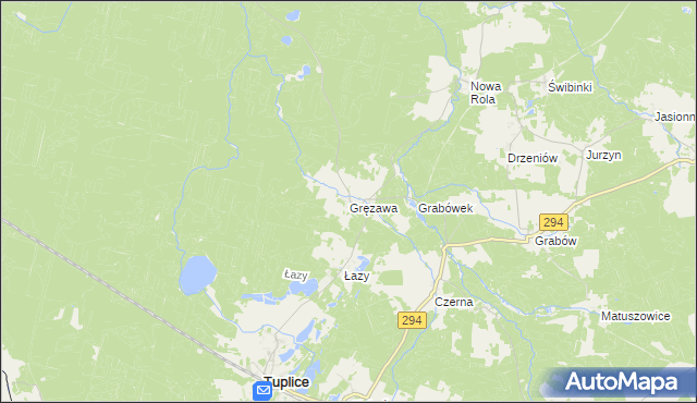 mapa Gręzawa, Gręzawa na mapie Targeo