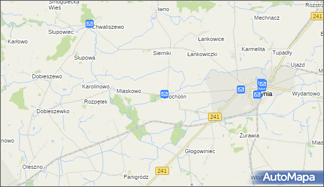 mapa Grocholin, Grocholin na mapie Targeo