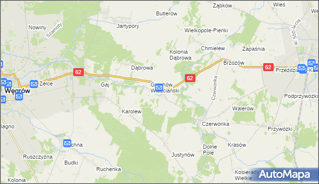 mapa Grochów Szlachecki, Grochów Szlachecki na mapie Targeo