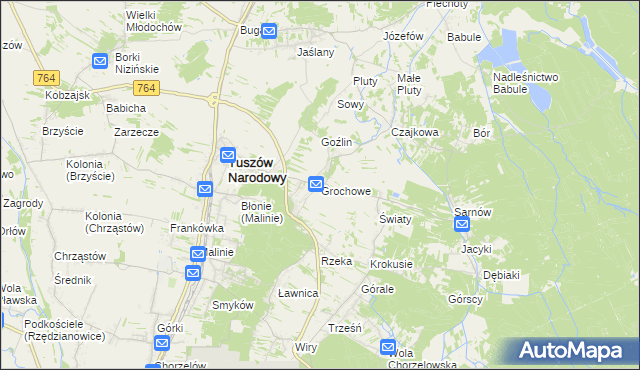 mapa Grochowe, Grochowe na mapie Targeo