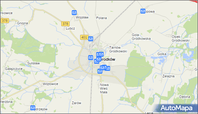 mapa Grodków powiat brzeski, Grodków powiat brzeski na mapie Targeo