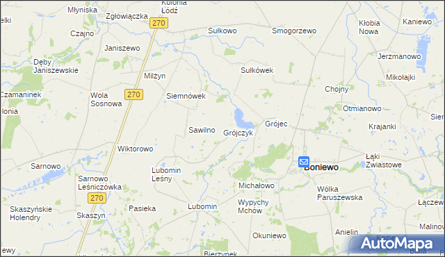 mapa Grójczyk, Grójczyk na mapie Targeo