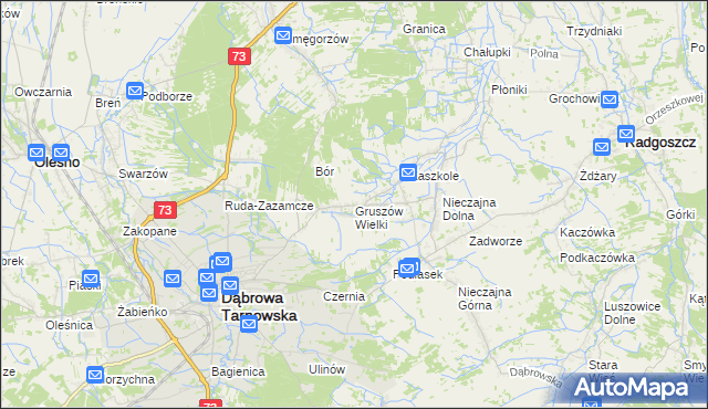 mapa Gruszów Wielki, Gruszów Wielki na mapie Targeo