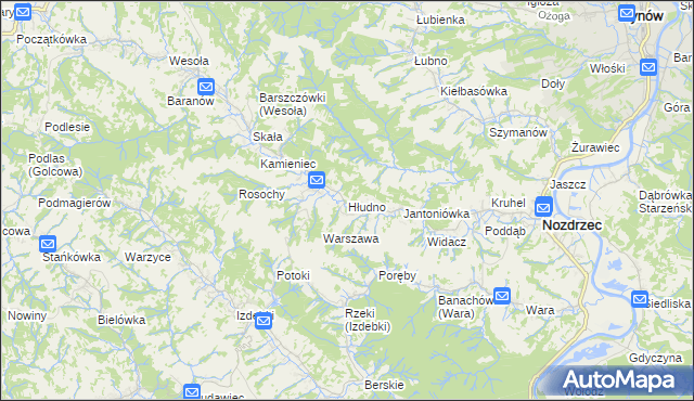mapa Hłudno, Hłudno na mapie Targeo