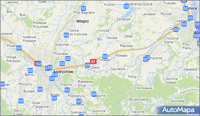 mapa Inwałd, Inwałd na mapie Targeo