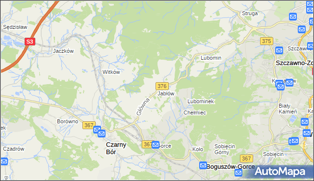 mapa Jabłów, Jabłów na mapie Targeo