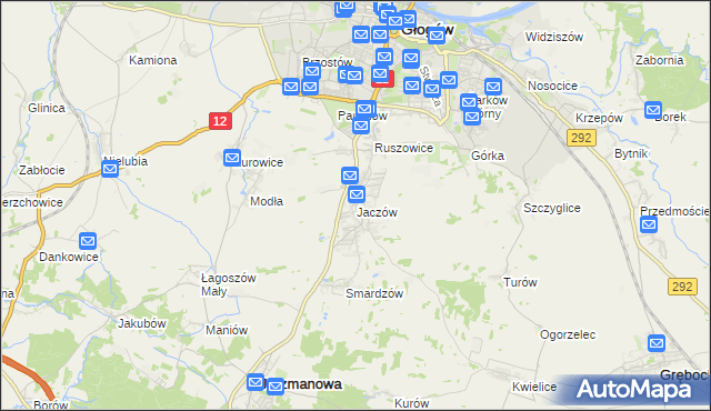 mapa Jaczów, Jaczów na mapie Targeo
