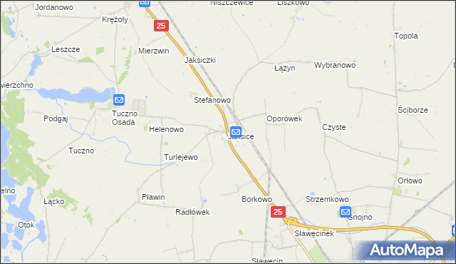 mapa Jaksice gmina Inowrocław, Jaksice gmina Inowrocław na mapie Targeo