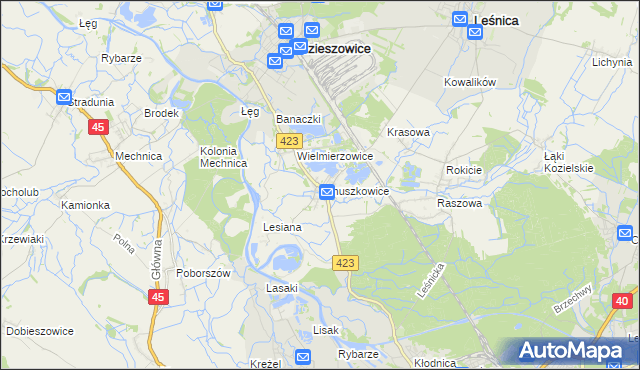 mapa Januszkowice gmina Zdzieszowice, Januszkowice gmina Zdzieszowice na mapie Targeo