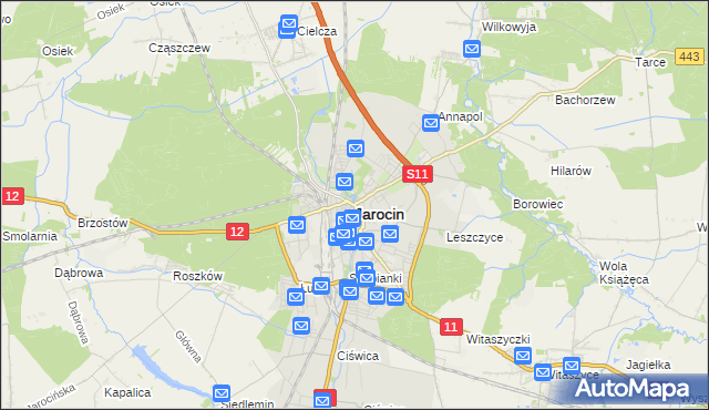 mapa Jarocin, Jarocin na mapie Targeo