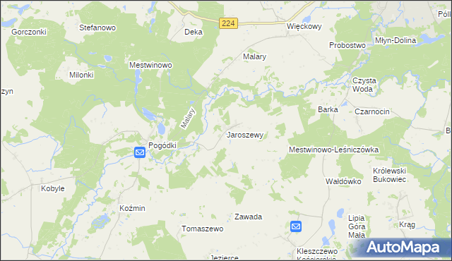 mapa Jaroszewy, Jaroszewy na mapie Targeo