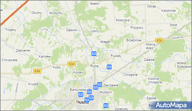 mapa Jarzębia Łąka, Jarzębia Łąka na mapie Targeo