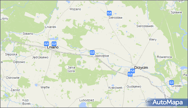 mapa Jastrzębie gmina Drzycim, Jastrzębie gmina Drzycim na mapie Targeo