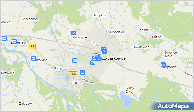 mapa Jelcz-Laskowice, Jelcz-Laskowice na mapie Targeo