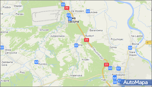 mapa Jelna gmina Nowa Sarzyna, Jelna gmina Nowa Sarzyna na mapie Targeo
