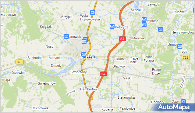 mapa Józefowice gmina Tarczyn, Józefowice gmina Tarczyn na mapie Targeo