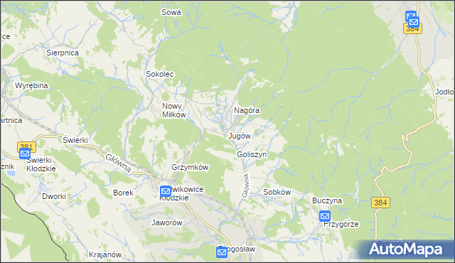 mapa Jugów, Jugów na mapie Targeo