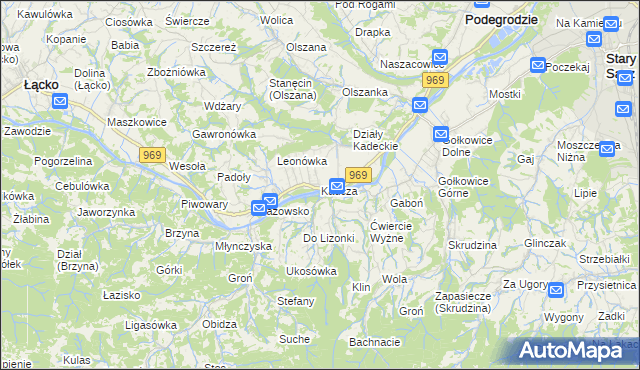 mapa Kadcza, Kadcza na mapie Targeo