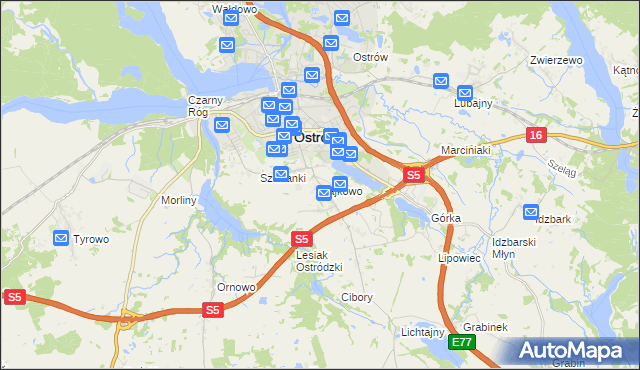 mapa Kajkowo, Kajkowo na mapie Targeo
