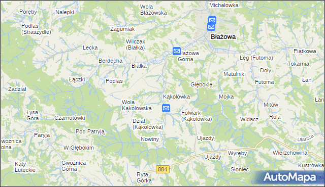 mapa Kąkolówka, Kąkolówka na mapie Targeo