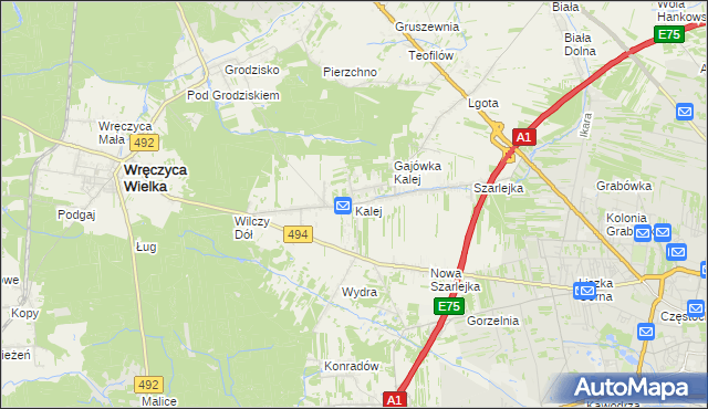 mapa Kalej, Kalej na mapie Targeo