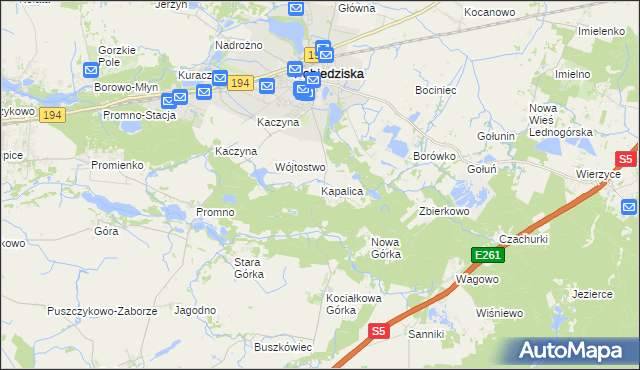 mapa Kapalica, Kapalica na mapie Targeo