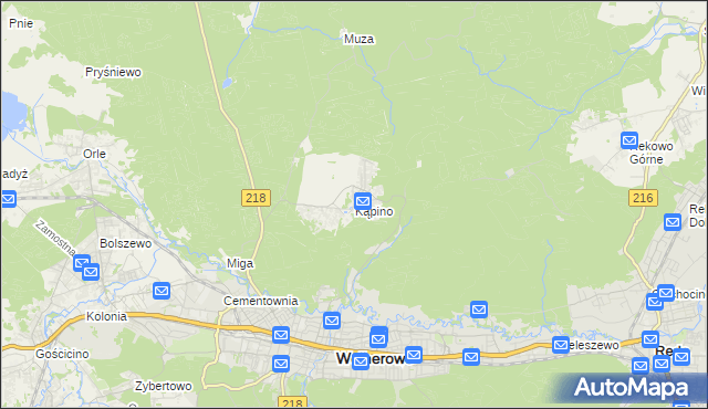 mapa Kąpino, Kąpino na mapie Targeo