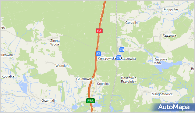 mapa Karczowiska, Karczowiska na mapie Targeo
