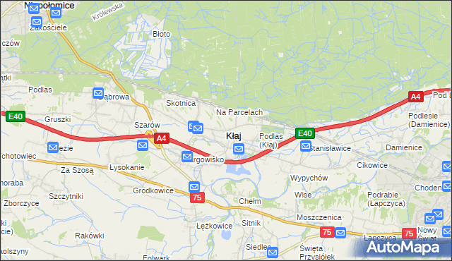 mapa Kłaj, Kłaj na mapie Targeo