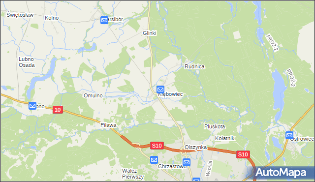 mapa Kłębowiec, Kłębowiec na mapie Targeo