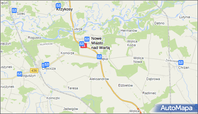 mapa Klęka, Klęka na mapie Targeo