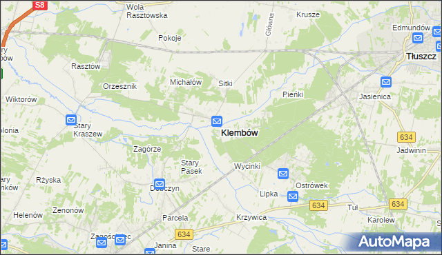 mapa Klembów, Klembów na mapie Targeo