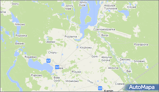 mapa Kliczkowy, Kliczkowy na mapie Targeo