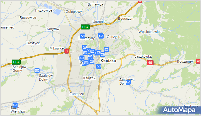 mapa Kłodzka, Kłodzko na mapie Targeo