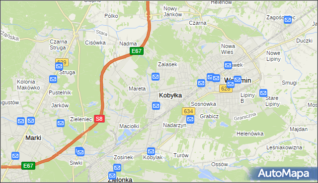 mapa Kobyłka, Kobyłka na mapie Targeo