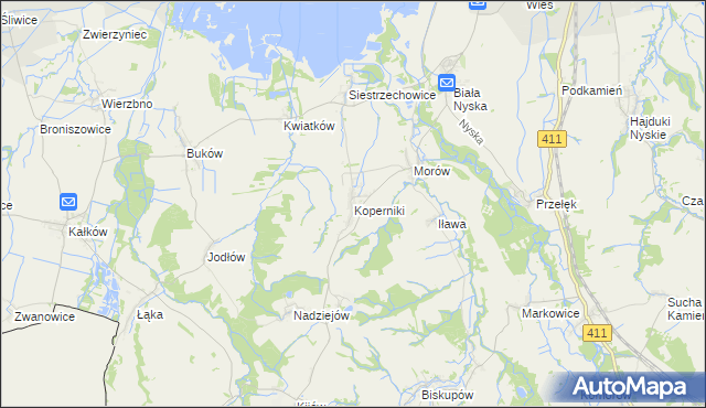 mapa Koperniki, Koperniki na mapie Targeo