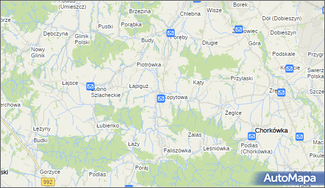 mapa Kopytowa, Kopytowa na mapie Targeo