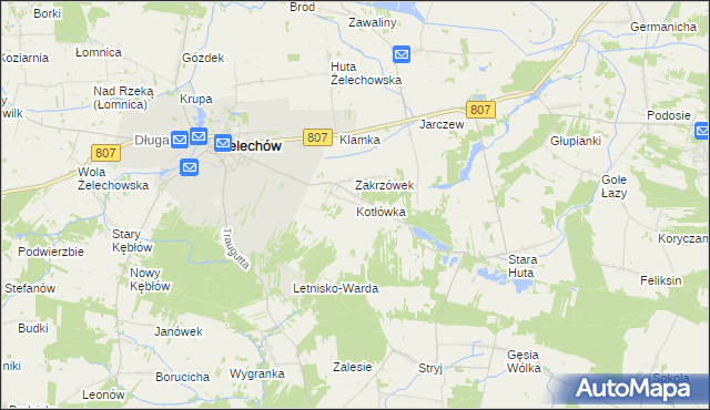 mapa Kotłówka gmina Żelechów, Kotłówka gmina Żelechów na mapie Targeo