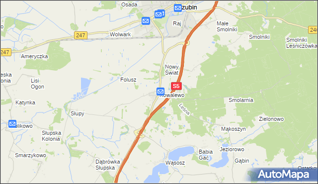 mapa Kowalewo gmina Szubin, Kowalewo gmina Szubin na mapie Targeo