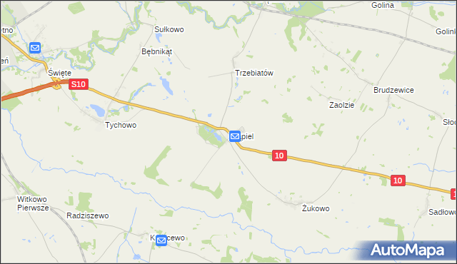 mapa Krąpiel gmina Stargard, Krąpiel gmina Stargard na mapie Targeo