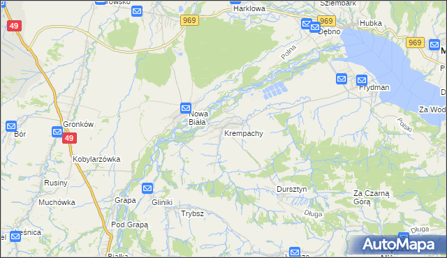 mapa Krempachy, Krempachy na mapie Targeo