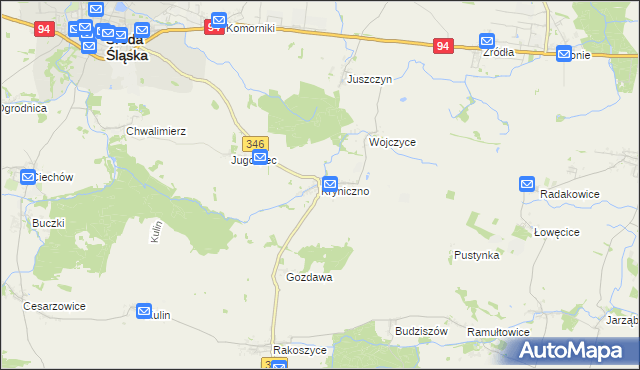 mapa Kryniczno gmina Środa Śląska, Kryniczno gmina Środa Śląska na mapie Targeo