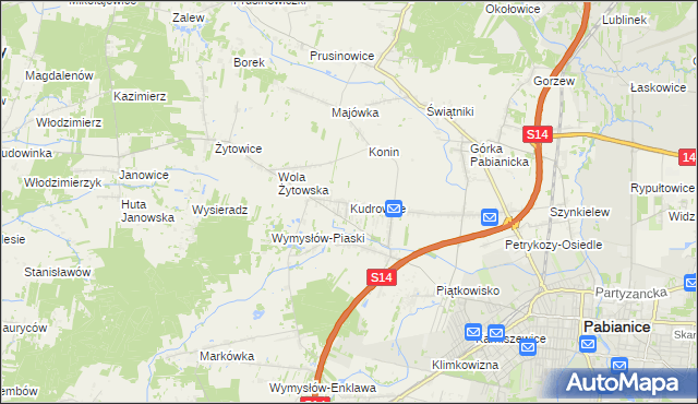 mapa Kudrowice, Kudrowice na mapie Targeo